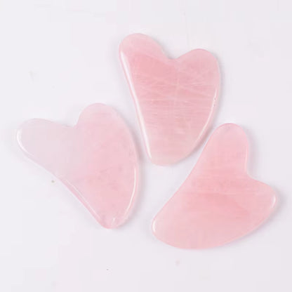 Face Care Massage Roller Natural Rose Quartz Gua Sha Tool Health Skin Acupuncture Massager Neck Slimming anti Wrinkle Cellulite