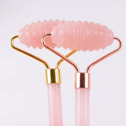 Face Care Massage Roller Natural Rose Quartz Gua Sha Tool Health Skin Acupuncture Massager Neck Slimming anti Wrinkle Cellulite